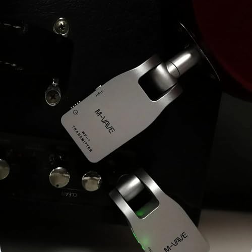 M-VAVE VEDO Sistema Sem Fio Profissional 2.4GHz para Guitarra e Baixo - Transmissão Digital 24bit/48KHz, Baixa Latência (<12ms), Alcance de 30m Bateria Recarregável 7.5h Compatível com Amplificadores