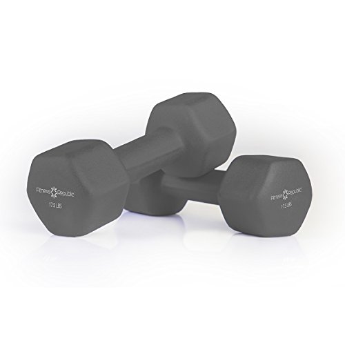 Fitness Republic Neoprene Dumbbell Pairs (8 Dumbbells Set) 3lb,5lb,8lb,10lb,12lb,15lb,17.5lb,20lb
