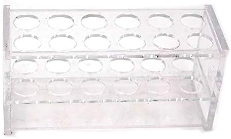 12 Sockets Clear Acrylic Test Tube Rack Holder Stand for for 10ML Test Tubes