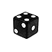 Honbay 100 Pack 8mm Black Dice with White Pips Dots for Board Games, Activity, Casino Theme, Party Favors, Toy Gifts