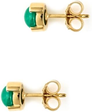 GoExclusif - Women's Earrings - 925 Sterling Silver Genuine Emerald