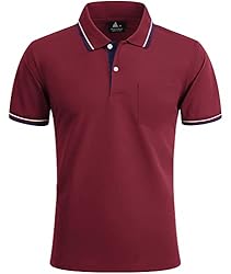 Red Polo Shirts for Men Short Sleeve Tennis Polo