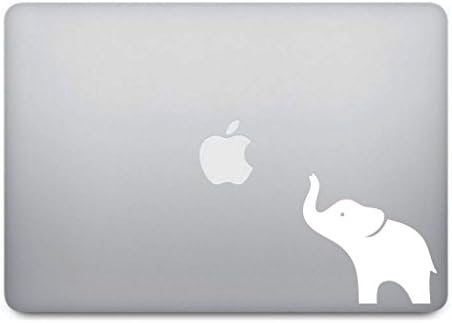 White Elephant Macbook Decal - Removable Vinyl Skin Sticker for Apple Macbook Pro Air Laptop - G001W