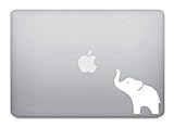 White Elephant Macbook Decal - Removable Vinyl Skin Sticker for Apple Macbook Pro Air Laptop - G001W