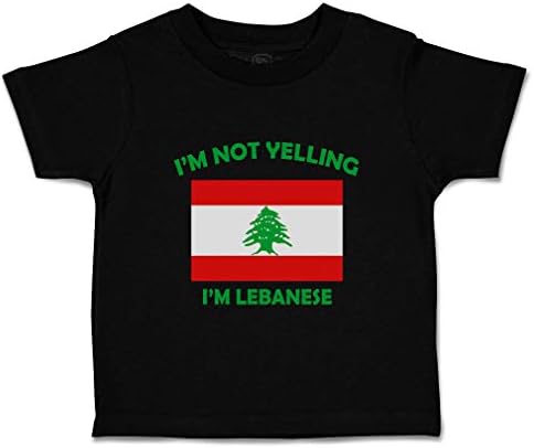 Custom Baby & Toddler T-Shirt I'm Not Yelling I Am Lebanese Lebanon Cotton