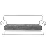 RHF Velvet Cushion Cover Stretch Couch Cushion Covers Cushion Slipcovers Furniture Protector for Sofa Cushion Easy Fitted (75