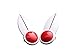 DAZCOS Women's Chibi Moon Cosplay Hair Clips Leaf Shape Costume Accessories (White)