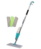 Finnkare Spray Floor Mop Kit with 3 Reusable Microfiber Pads 360 Degree Professional Handle Mop for Home Kitchen Hardwood Laminate Wood Ceramic Tiles Floor Cleaning