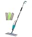 Finnkare Spray Floor Mop Kit with 3 Reusable Microfiber Pads 360 Degree Professional Handle Mop for Home Kitchen Hardwood Laminate Wood Ceramic Tiles Floor Cleaning