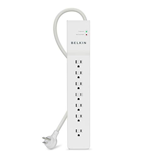 Belkin 7-Outlet Commercial Power Strip Surge Protector with 7-Foot Power Cord, 750 Joules (BE107000-07-CM)