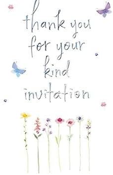 Thank You For Your Invitation Card (PH5891): Amazon.co.uk: Kitchen ...