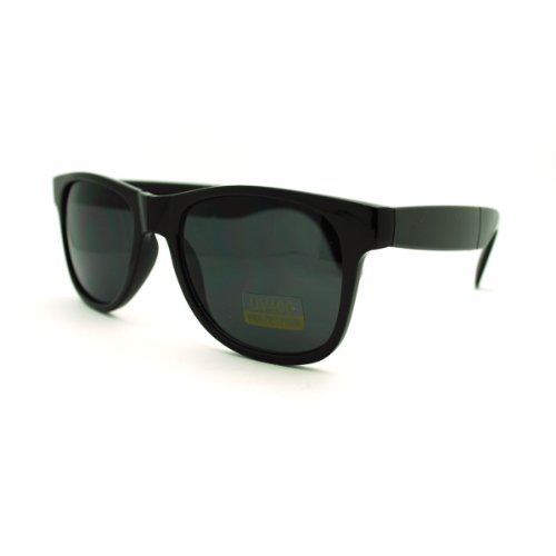 Folding Foldable Sunglasses Classic Wayfarers Unisex Fashion Black