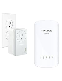 TP LINK AV500 WiFi Range Extender, Powerline Edition Starter Kit w 2 puertos LAN, hasta 300 Mbps Wireless (TL WPA4220KIT)