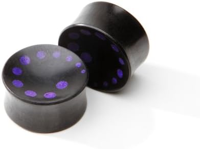 LIMITED EDITION Wood Plugs Handmade from Ebony Wood 11/16" (17mm) SOLD AS A PAIR