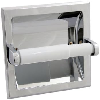 Taymor01-SN101S Residential Recessed Toilet Tissue Holder with Plated Satin Nickel Plastic Roller, Satin Nickel