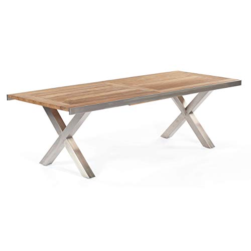 Gartentisch ausziehbar Spectra 245/331x100cm Edelstahl/Teak