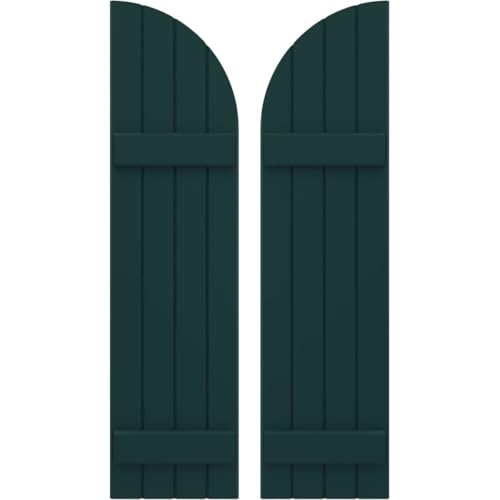 14"W x 55"H Americraft Four Board (2 Batten) Joined Exterior Real Wood Joined B…