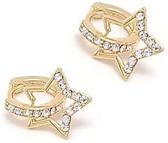 Korea Star Accessories Boa cubic star earring (ASMA181_Gold)