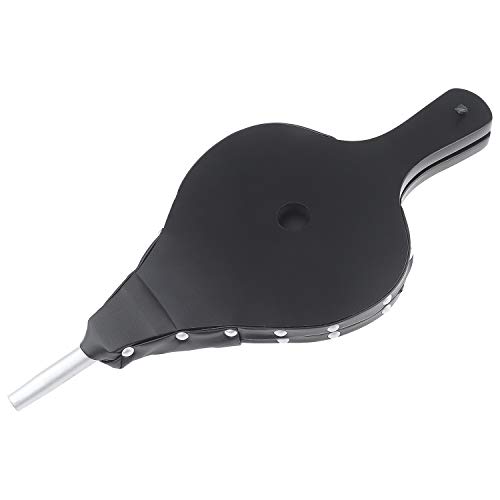 Favordrory Fireplace Bellow, 17" x 7.5" Wood Bellow Fireplace Blower Leather Bellows Fire Bellows for Fireplaces, BBQ and Camping, Bellow with Hanging Leather Strap, Black - Thumbnail 5