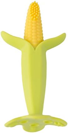 Doremre Corn shape Babies Toys Teething Stick by Food grade silicone,Green