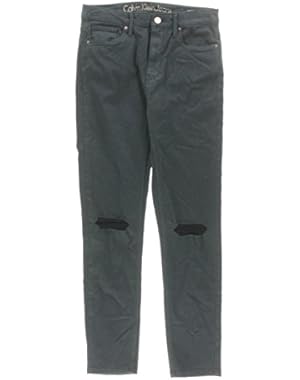 Jeans Womens Solid Skinny Ankle Pants