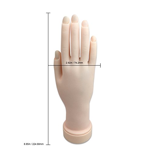 Beauticom Soft Flexible Mannequin Nail Training Hand Display Tool