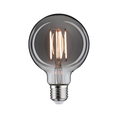 Paulmann 28865 LED Lampe 1879 Globe Goldlicht 350lm 8 Watt dimmbar Rauchglas Vintage 1800 K E27 Leuchtmittel