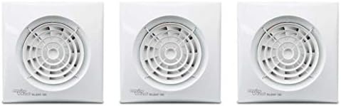 Pack of 3 x Envirovent SILENT100T-12V Low Voltage Extractor Fans IP57 SELV (with Timer)