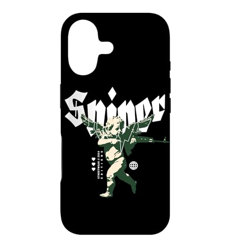Cupid Sniper Streetwear 2026 | Cherub with Rifle | Angel Case for iPhone 17