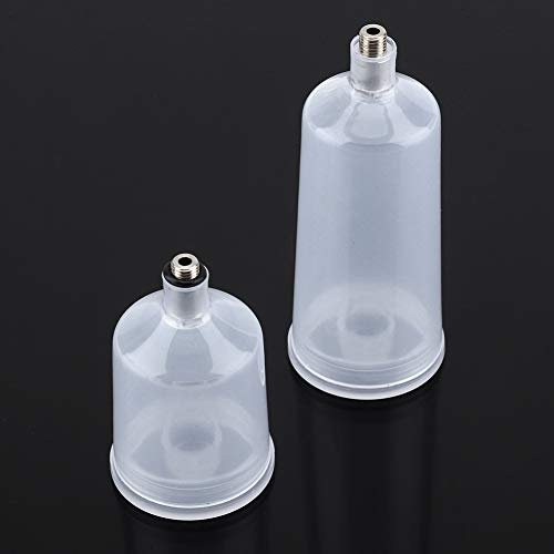 TOPINCN Plastic Spray Paint Gun Airbrush Cup Pot Airbrush Accessories Watering Can Spray Paint Cup Threaded Connector Part 2 Pcs/Set