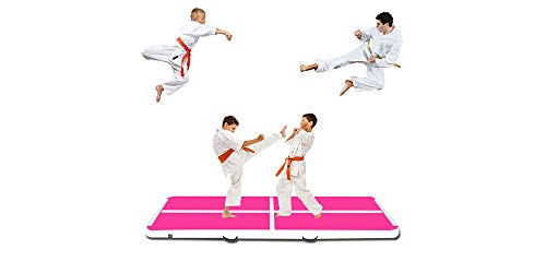 Tuexdo Sailor 10ft/13ft/16ft/20ft Inflatable Gymnastics Air Track Tumbling Mat 4in/6in/8in Thick Tumbling Air Track Mat with Electric Air Pump for Cheerleading/Gymnastics/Beach/Gym/Home use