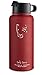 Swig Savvy's Stainless Steel Insulated Water Bottle, Wide Mouth 32 Oz Capacity, Double Wall Design, for Hot and Cold Beverages, Incloueds Pouch and Coffee Lid