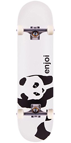 Enjoi Whitey Panda Logo Wide R7 Skateboard Complete - Whitey