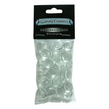 Dragon Shields Transparent Counters: Crystal Clear - Gaming Life Counters / Beads (Arcane Tinmen)