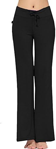 TownCat Women's Modal Pants Comfy Straight Sleek-fit Slacks Soft Yoga Pants