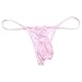YiZYiF Men's Jacquard Lace See-Through Sissy Pouch Underwear (Bright Pink, Medium)