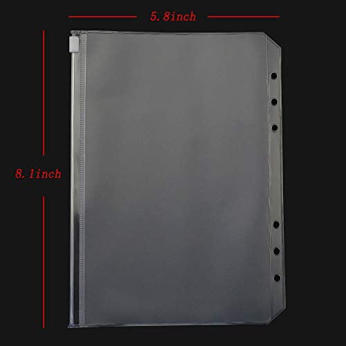 12 pcs A5 Size Translucent Plastic PVC Binder Pockets Envelope Case