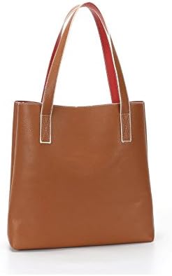 XB HANDBAG Stylish Women Handbag Leather Shoulder Bags Large Tote Purse Laptop Gym Bag (CAMEL)