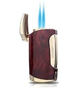 Honest Quadruple Jet Torch Lighter - 4 Flame Refillable Cigar Lighter With Punch Tool