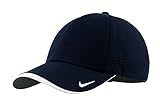 NIKE Authentic Dri-FIT Low Profile Swoosh Embroidered Perforated Baseball Cap - Navy