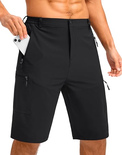 Pudolla Men's 11" Lightweight Cargo Hiking Shorts