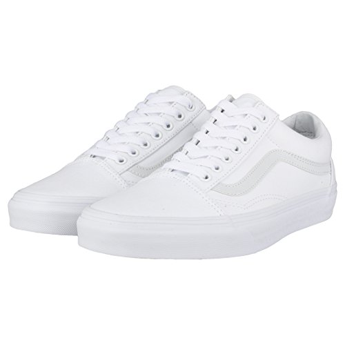 Vans Unisex Old Skool Classic Skate Shoes, True White, 7.5 Women/6 Men