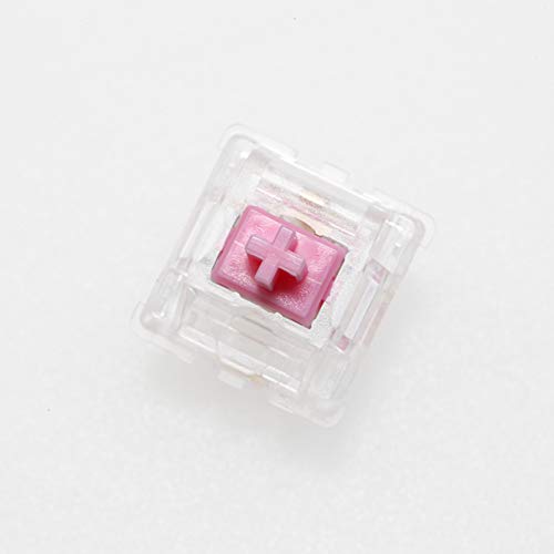 EVERGLIDE Switch Sakura Pink Jade Green Coral Red Amber Oran mx stem with Transparent Clear housing