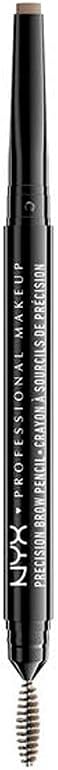 NYX Precision Brow Pencil Dual Ended Flat Tip Spoolie Blonde Vegan Formula