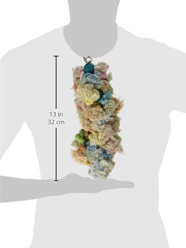 Penn Plax Shaggy Kabob Bird Toys, Large