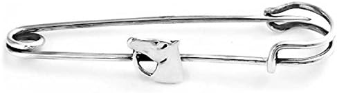 Bling Jewelry 925 Sterling Silver Safety Pin Horse Head Equestrian Brooch