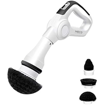 MECO Electric Spin Scrubber, Power Scrubber Cordless High Rotation Handheld Bathroom Scrubber Rechargeable with 3 Replaceable Cleaning Brush Heads for Cleaning Tub, Tile, Floor, Sink, Wall, Window