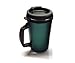 GAMA Electronics 20 oz ThermoServ Foam Insulated Coffee Mug Black/Green Two Pack