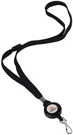 Announce Textile Lanyard with Badge Reel (10 Pack), black - Image 5