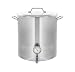 CONCORD Stainless Steel Home Brew Kettle Stock Pot (Weldless Fittings) (40 QT/ 10 Gal)